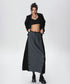 Dual Panel Buttoned Skirt